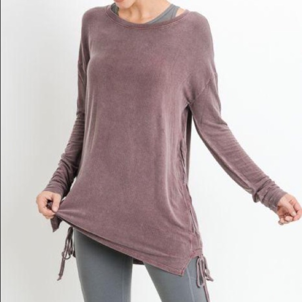 Mineral Wash Side Spaghetti Strap Accent Tunic